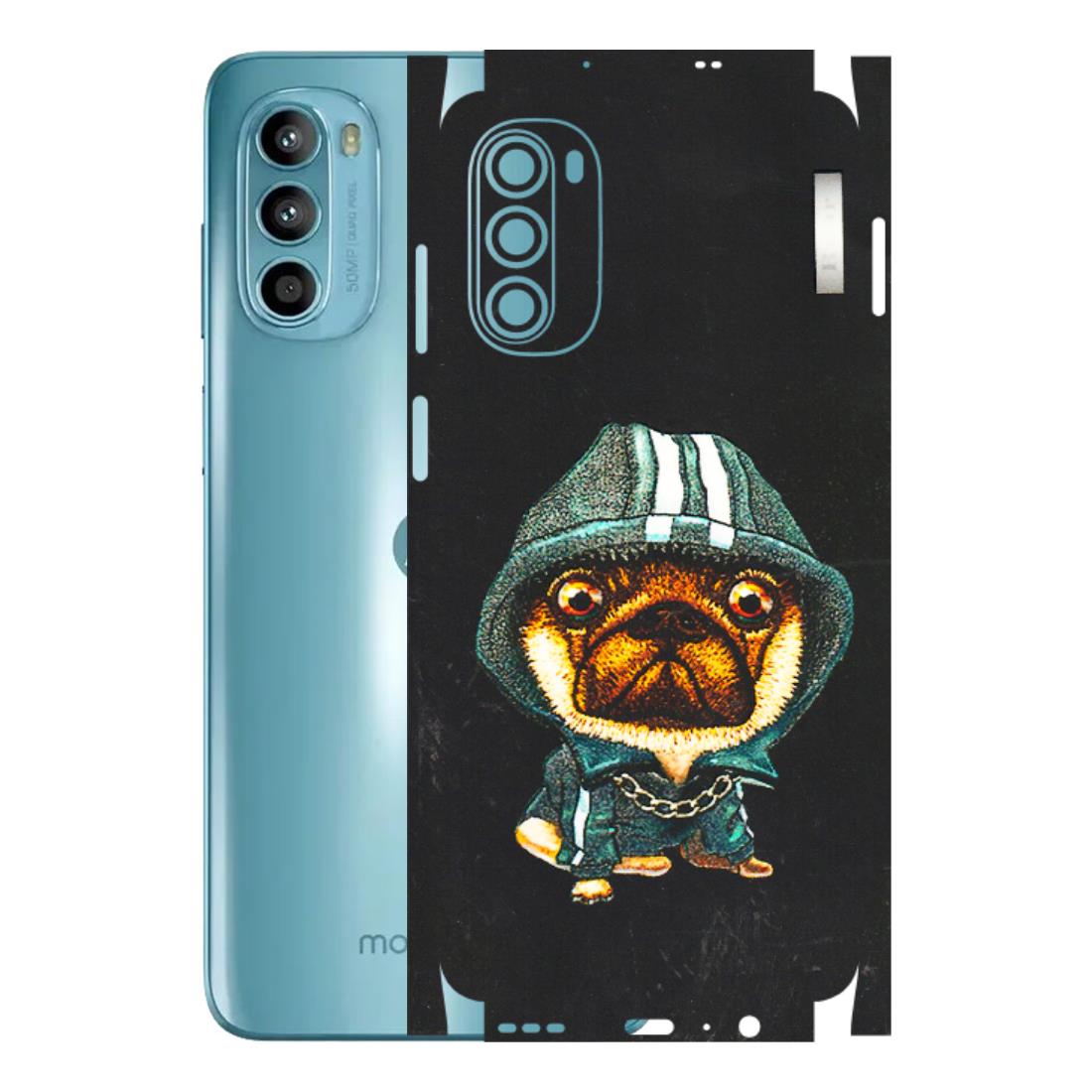 Motorola Phone Skins (All Models) - Puppy N Hoodie - 3D Embossed Finish (L-90) Motorola Moto G52