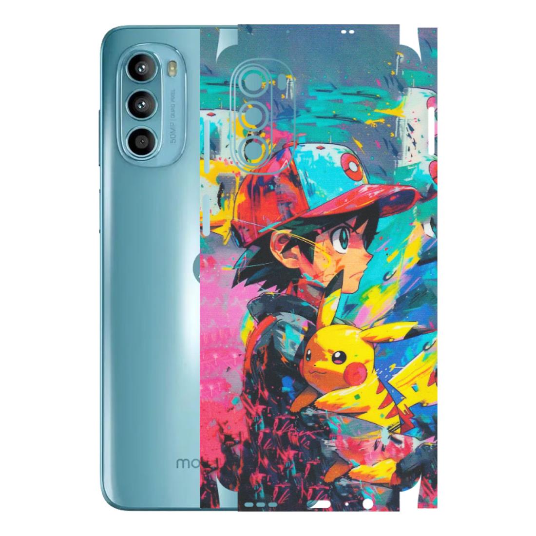 Motorola Phone Skins (All Models) - Ash & Pikachu - Matte Finish (M-26) Motorola Moto G52
