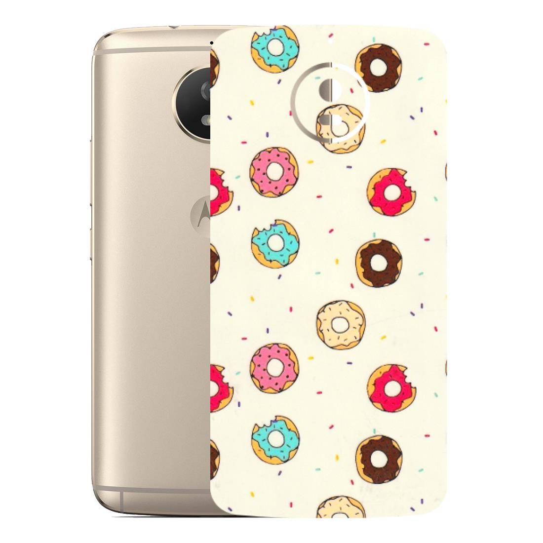Motorola Phone Skins (All Models) - Mini Donuts Doodle Art - 3D Embossed Finish (L-122) Motorola Moto G5S