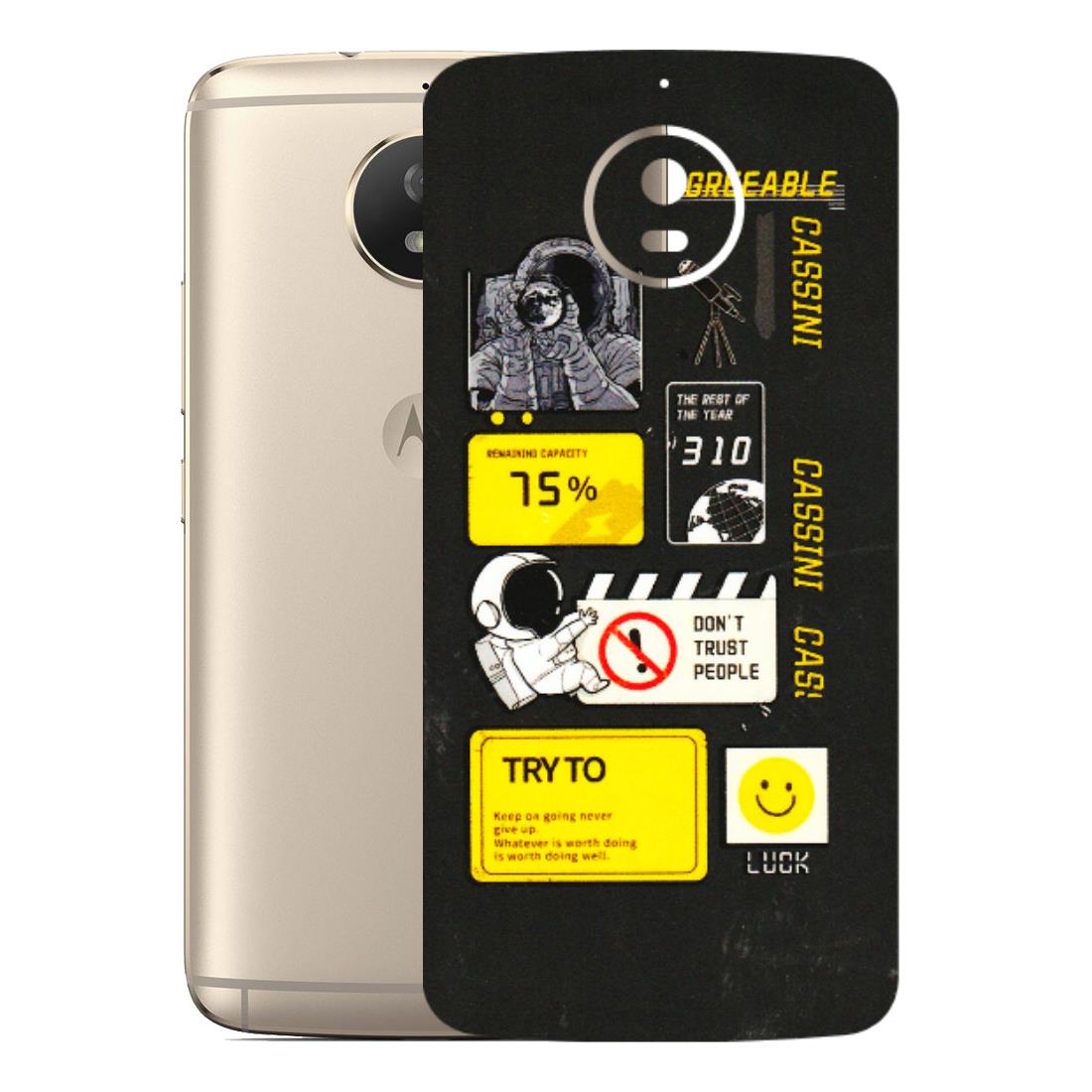 Motorola Phone Skins (All Models) - Black Cassini - 3D Embossed Finish (L-161) Motorola Moto G5S