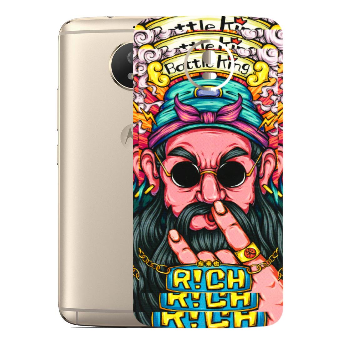 Motorola Phone Skins (All Models) - Battle King Dude Face - 3D Embossed Finish (L-178) Motorola Moto G5S