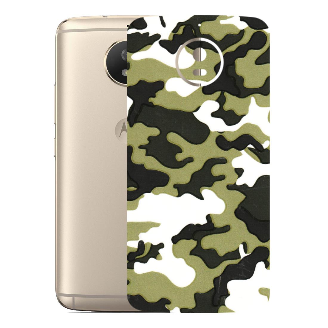 Motorola Phone Skins (All Models) - Camouflages White And Green - 3D Embossed Finish (L-243) Motorola Moto G5S