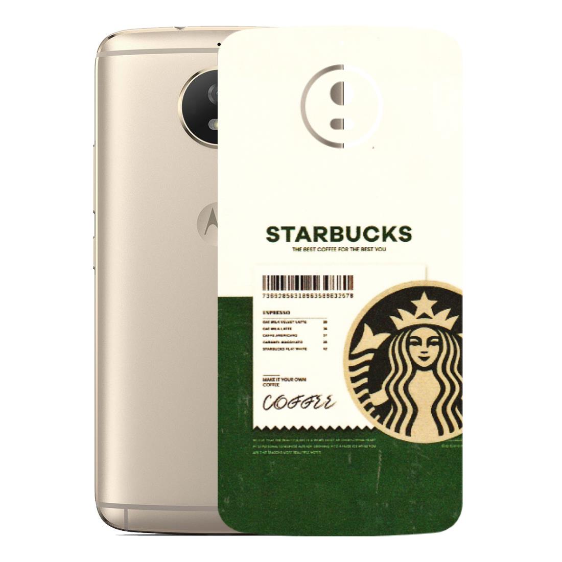 Motorola Phone Skins (All Models) - Starbucks Barcode - 3D Embossed Finish (L-308) Motorola Moto G5S