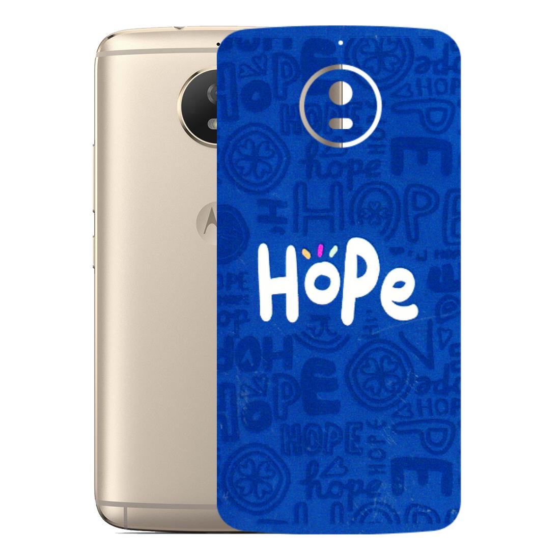 Motorola Phone Skins (All Models) - Hope Doodles Blue - 3D Embossed Finish (L-43) Motorola Moto G5S