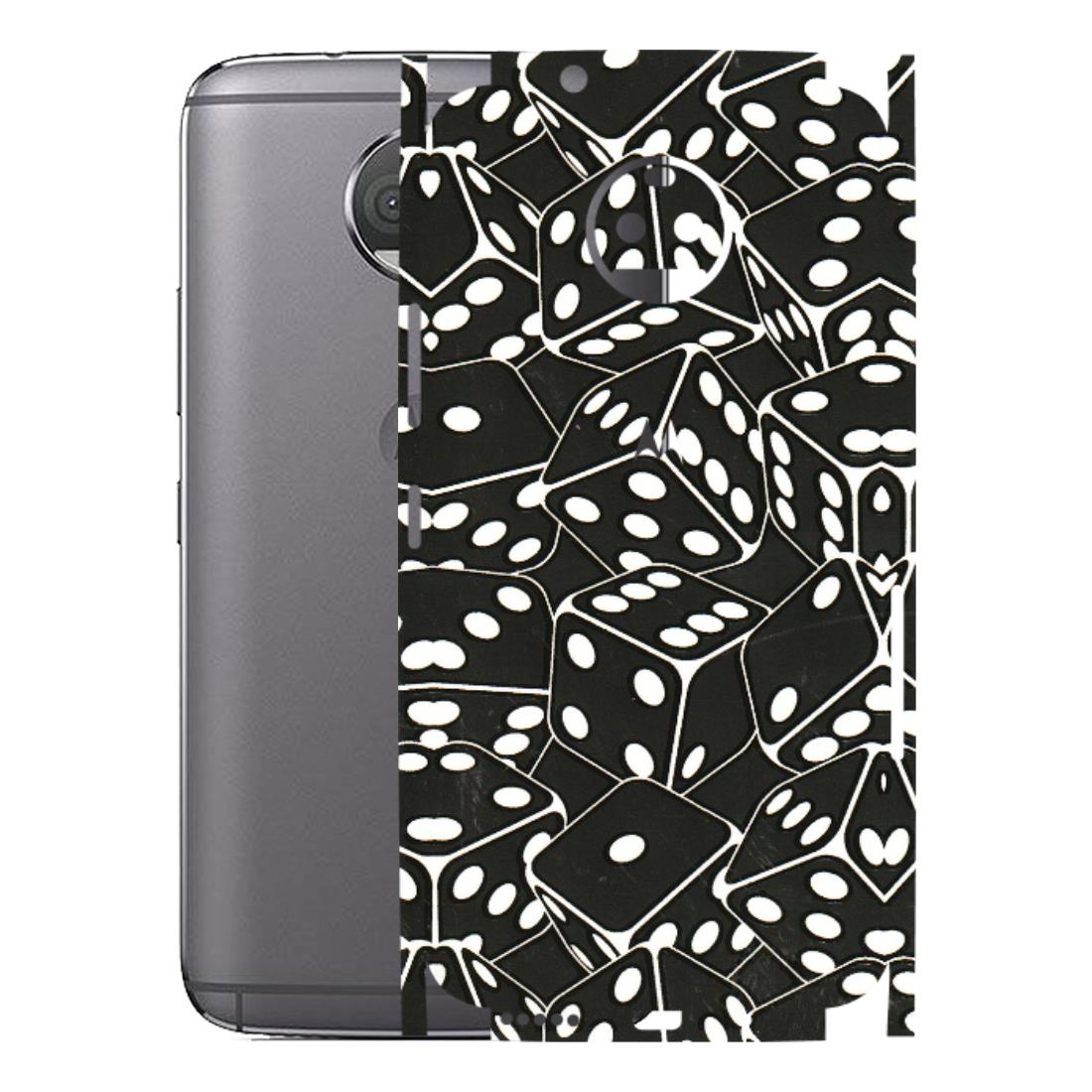 Motorola Phone Skins (All Models) - Big Black Dices - 3D Embossed Finish (L-106) Motorola Moto G5S Plus