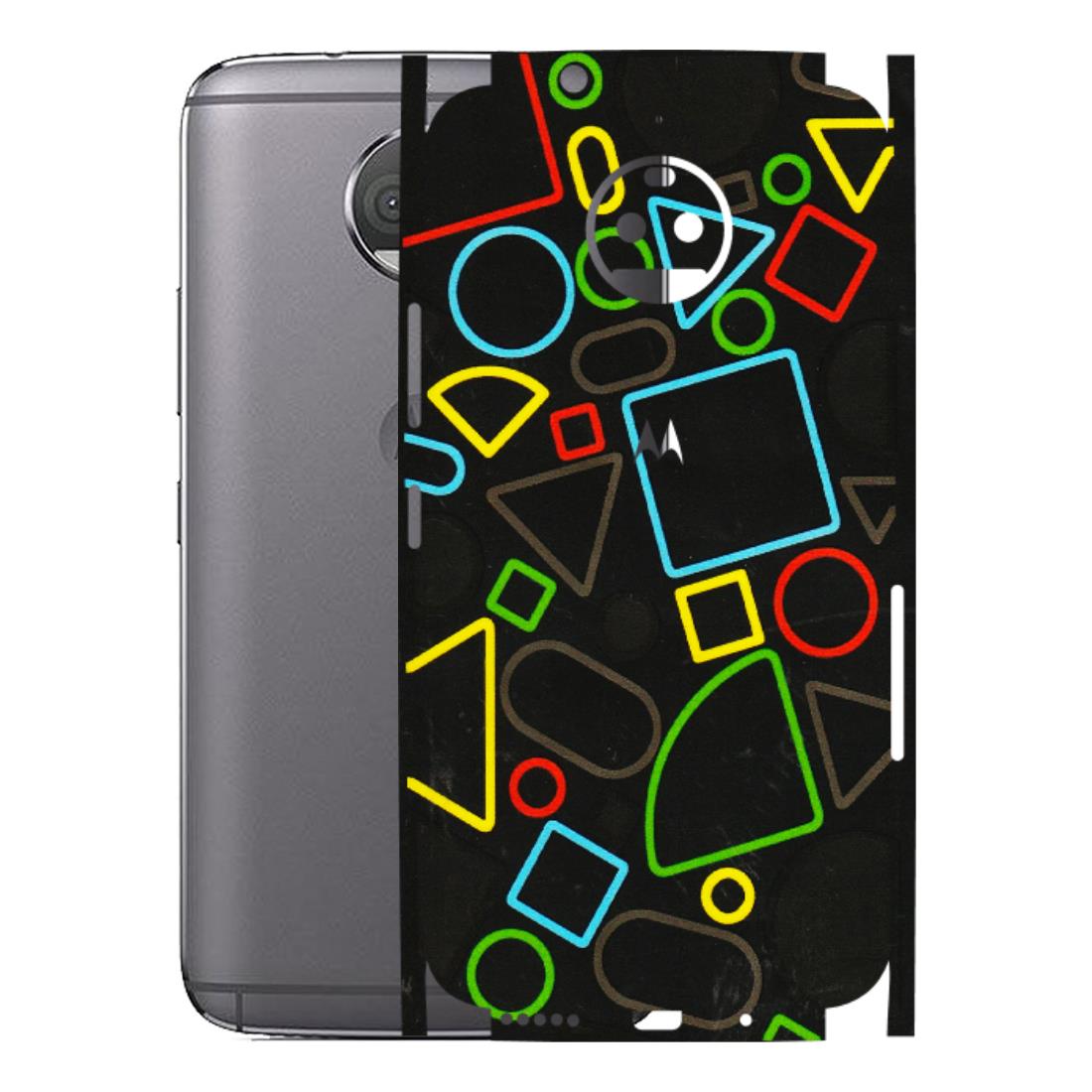 Motorola Phone Skins (All Models) - Black Shapes - 3D Embossed Finish (L-131) Motorola Moto G5S Plus