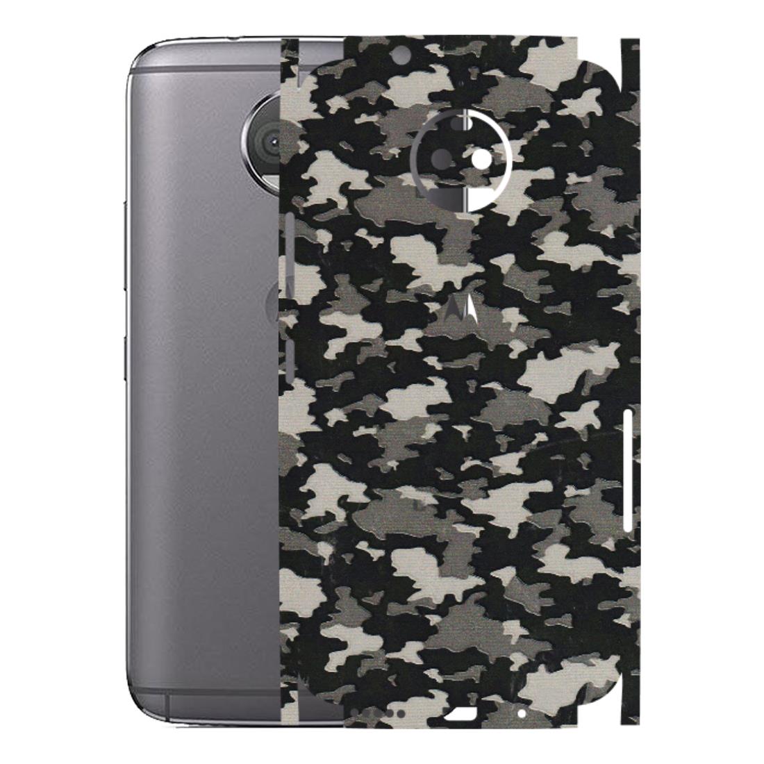 Motorola Phone Skins (All Models) - Black/Grey Camoflaunge - 3D Embossed Finish (L-142) Motorola Moto G5S Plus