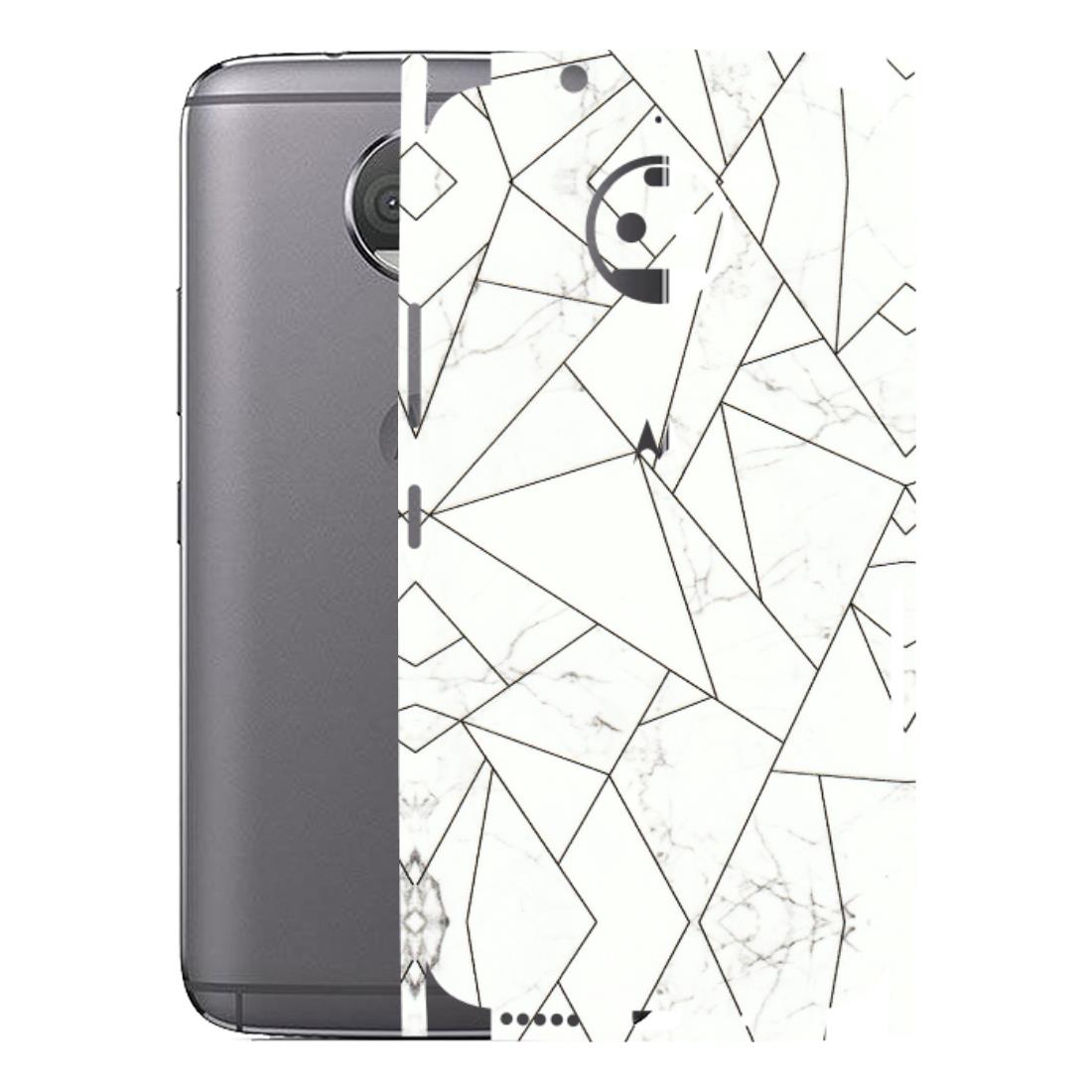 Motorola Phone Skins (All Models) - Luxury White Marble Effect - 3D Embossed Finish (L-168) Motorola Moto G5S Plus