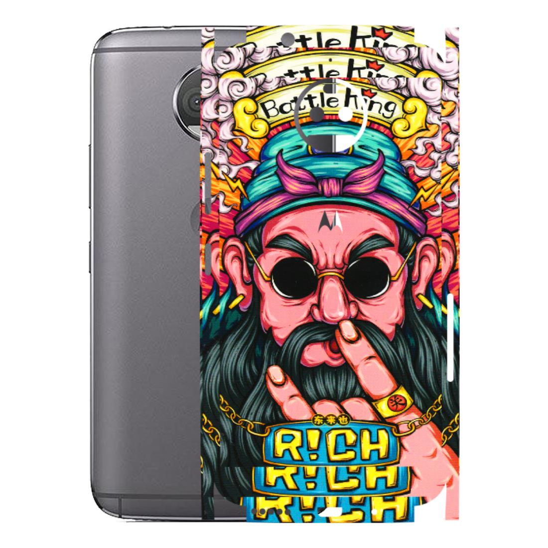 Motorola Phone Skins (All Models) - Battle King Dude Face - 3D Embossed Finish (L-178) Motorola Moto G5S Plus
