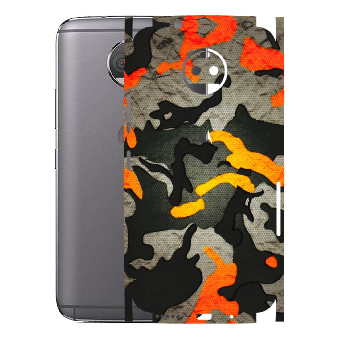 Motorola Phone Skins (All Models) - Orange Camouflage - 3D Embossed Finish (L-204) Motorola Moto G5S Plus