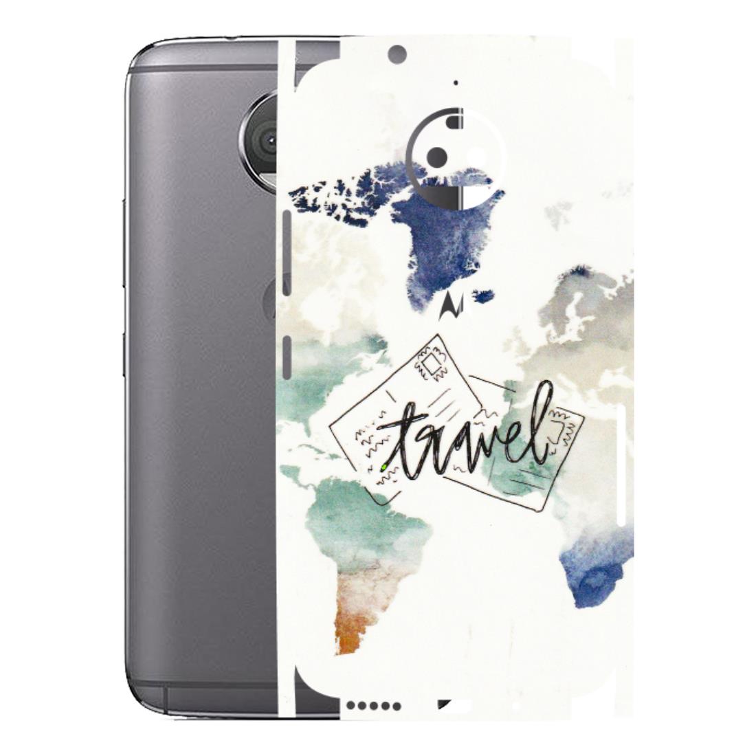 Motorola Phone Skins (All Models) - Travel The World - 3D Embossed Finish (L-232) Motorola Moto G5S Plus