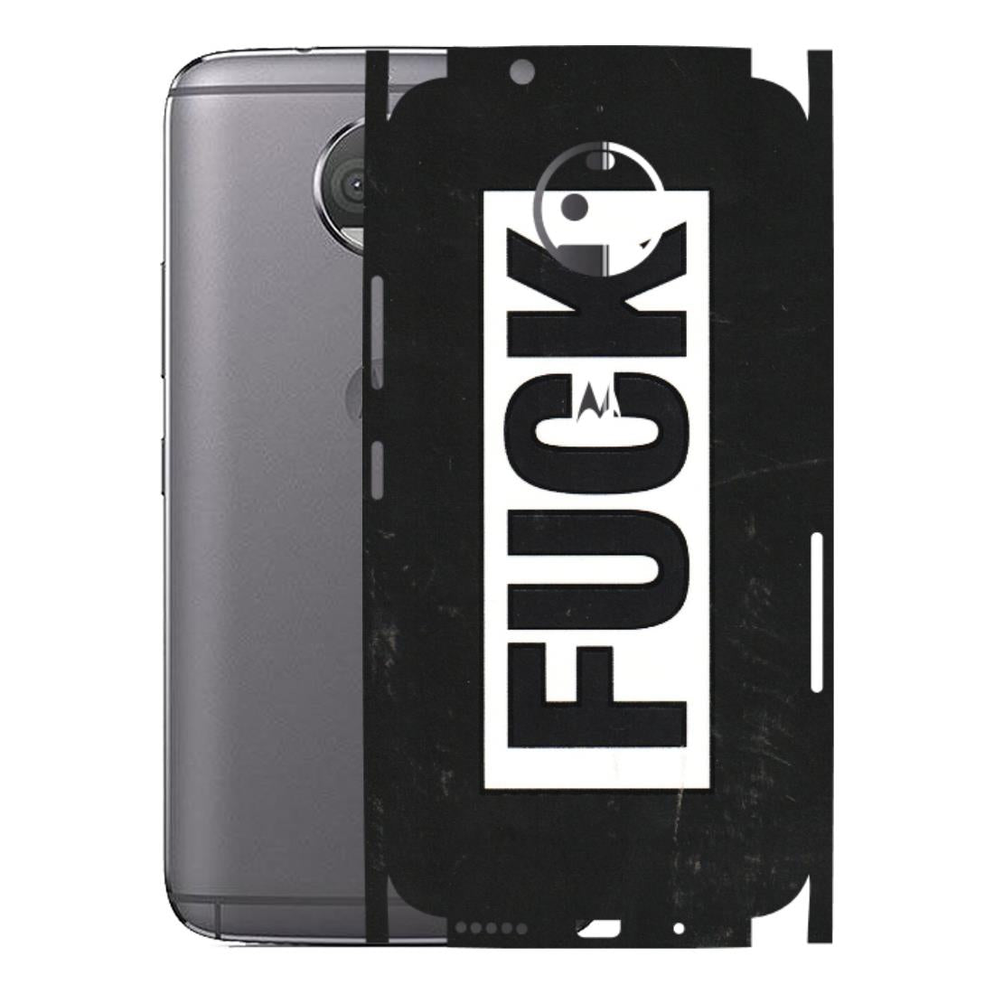 Motorola Phone Skins (All Models) - The F Word - 3D Embossed Finish (L-255) Motorola Moto G5S Plus