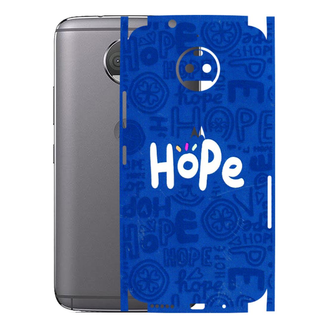 Motorola Phone Skins (All Models) - Hope Doodles Blue - 3D Embossed Finish (L-43) Motorola Moto G5S Plus