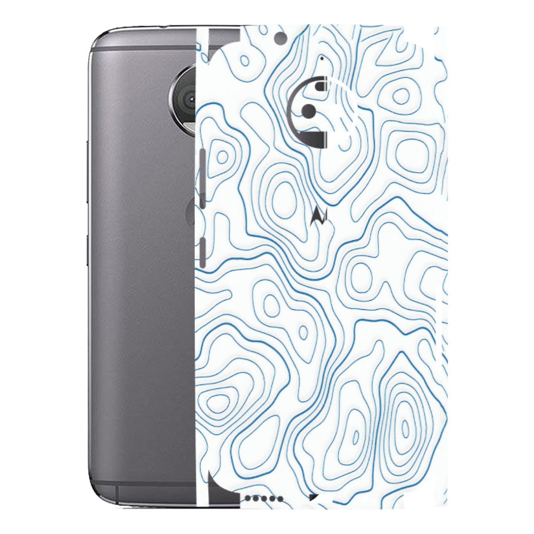 Motorola Phone Skins (All Models) - Blue And White Swirls - Matte Finish (M-139) Motorola Moto G5S Plus