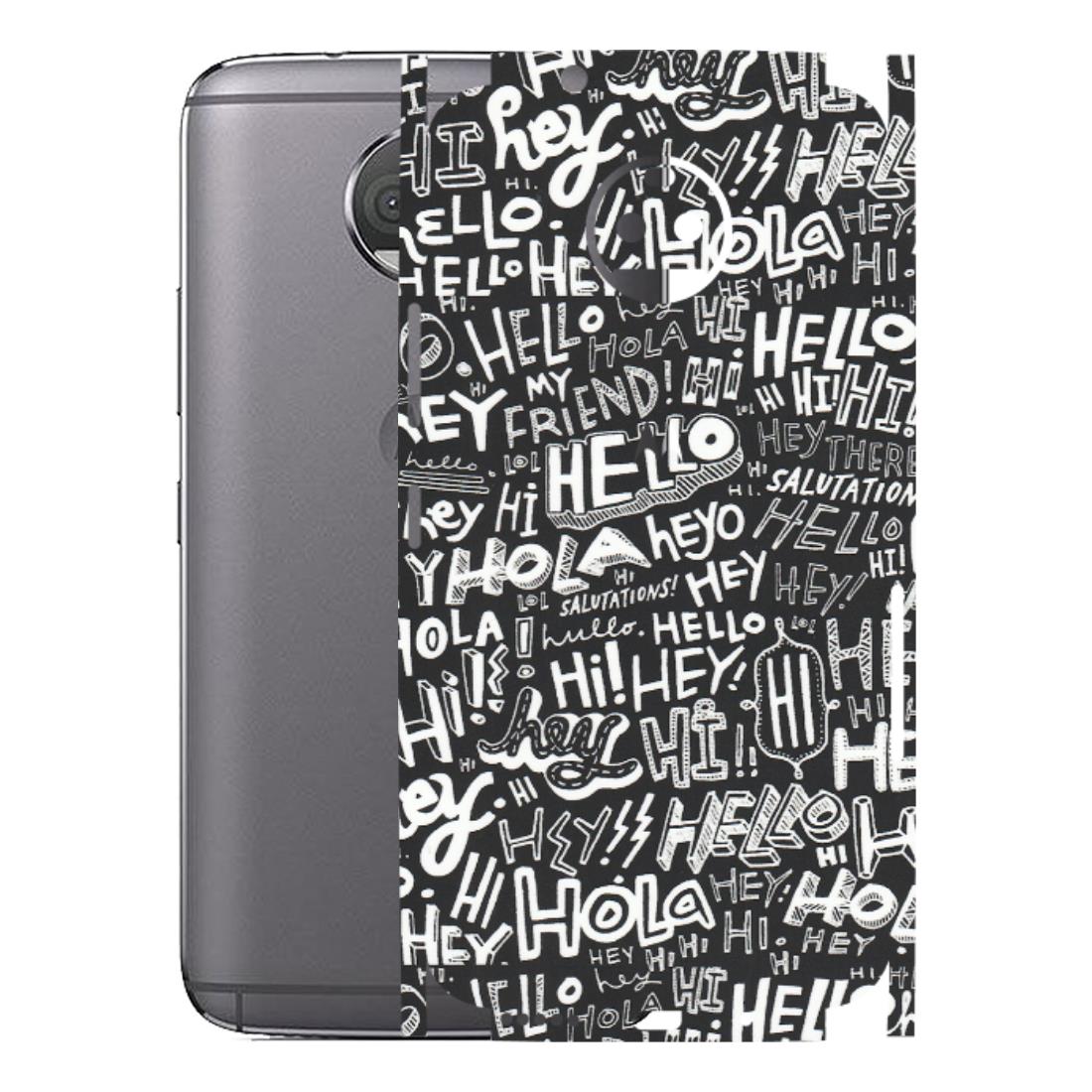 Motorola Phone Skins (All Models) - Hi Hello Doodles - Matte Finish (M-25) Motorola Moto G5S Plus