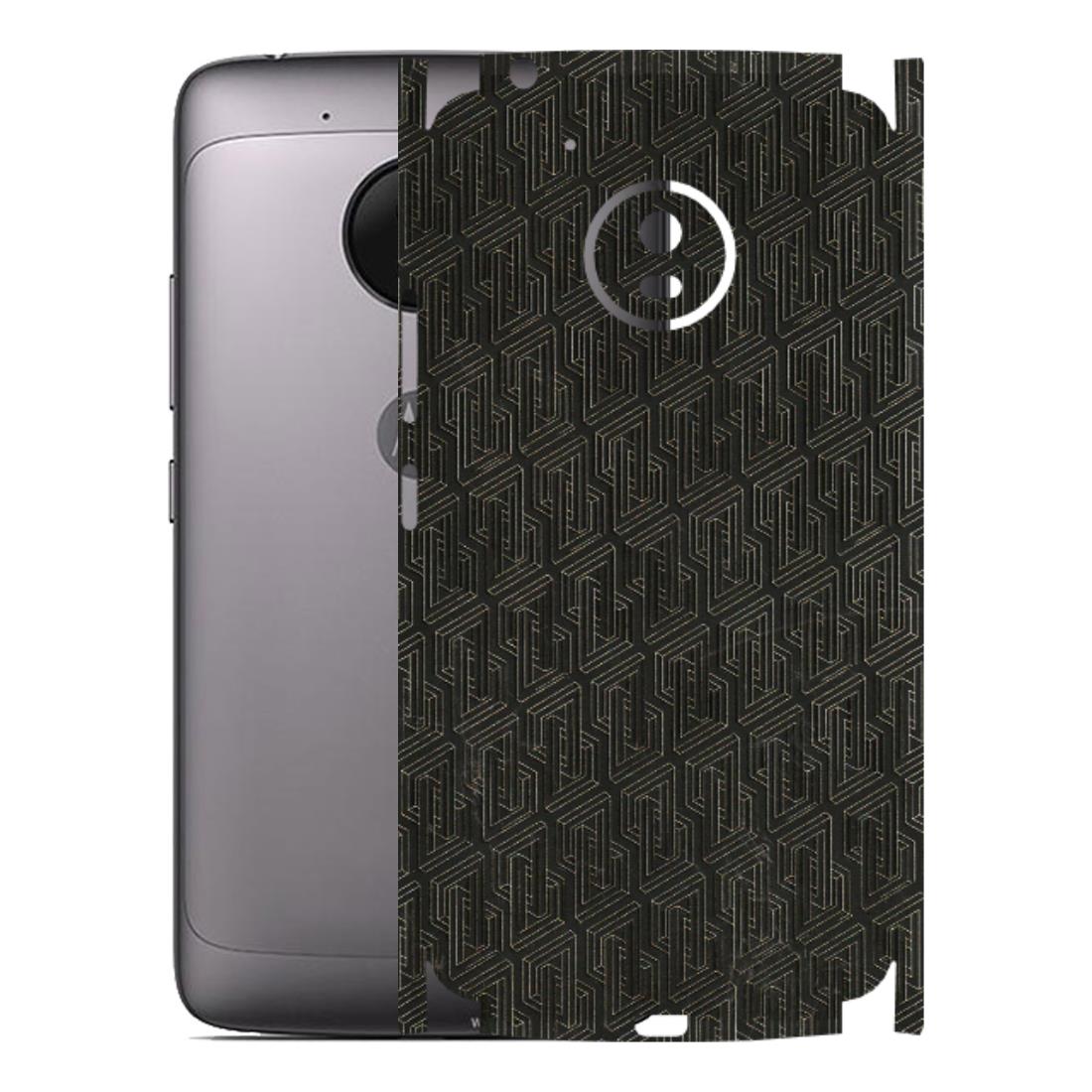 Motorola Phone Skins (All Models) - Black Abstract Pattern - 3D Embossed Finish (L-117) Motorola Moto G5