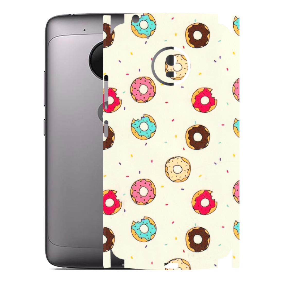 Motorola Phone Skins (All Models) - Mini Donuts Doodle Art - 3D Embossed Finish (L-122) Motorola Moto G5