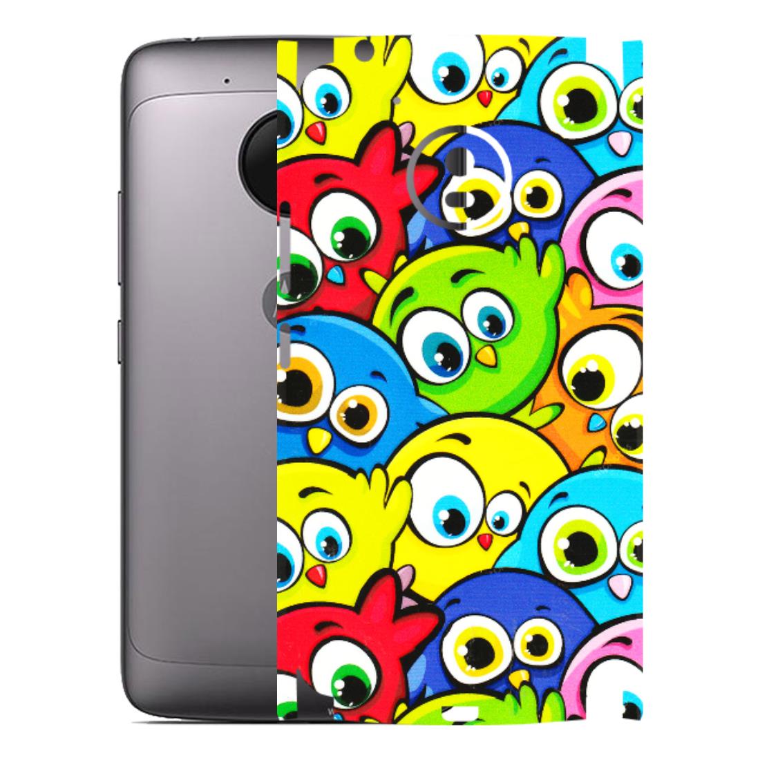 Motorola Phone Skins (All Models) - Cute Fluffy Birds - 3D Embossed Finish (L-213) Motorola Moto G5