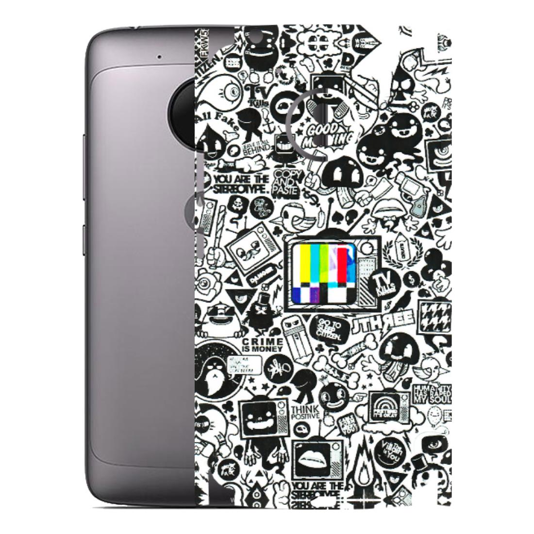 Motorola Phone Skins (All Models) - Doodles Positive Art - 3D Embossed Finish (L-263) Motorola Moto G5