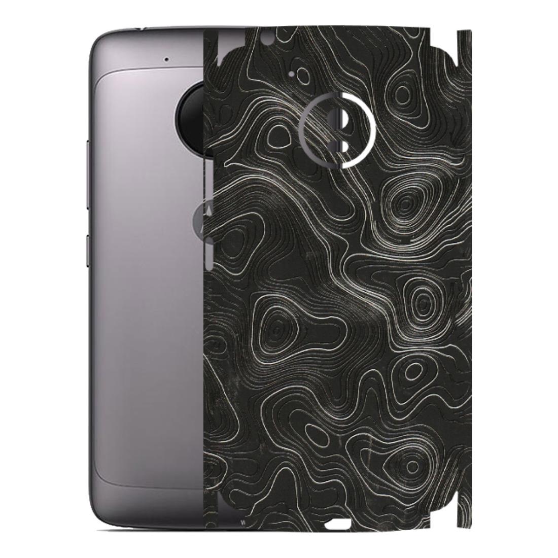 Motorola Phone Skins (All Models) - Abstract White Line Map - 3D Embossed Finish (L-269) Motorola Moto G5