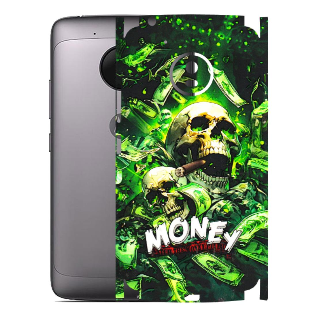 Motorola Phone Skins (All Models) - Skull Money - 3D Embossed Finish (L-303) Motorola Moto G5
