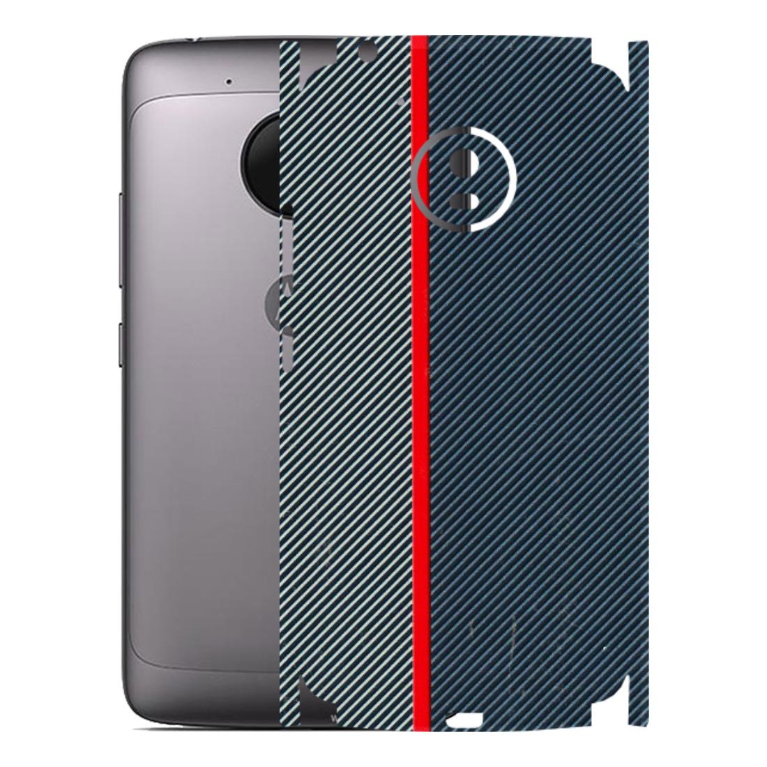 Motorola Phone Skins (All Models) - Blue Sober Lines - 3D Embossed Finish (L-305) Motorola Moto G5