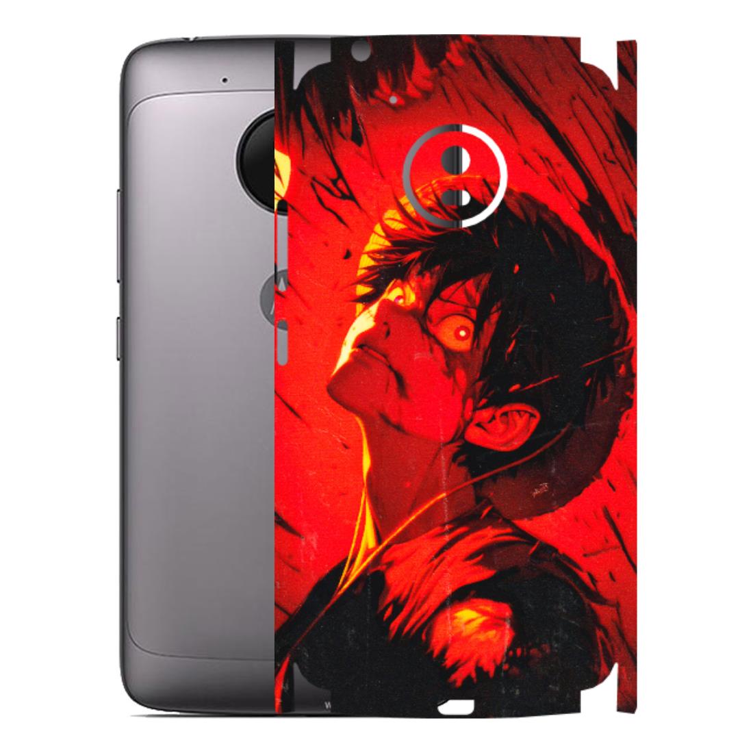 Motorola Phone Skins (All Models) - D.Luffy Power Up One Piece Anime - 3D Embossed Finish (L-326) Motorola Moto G5