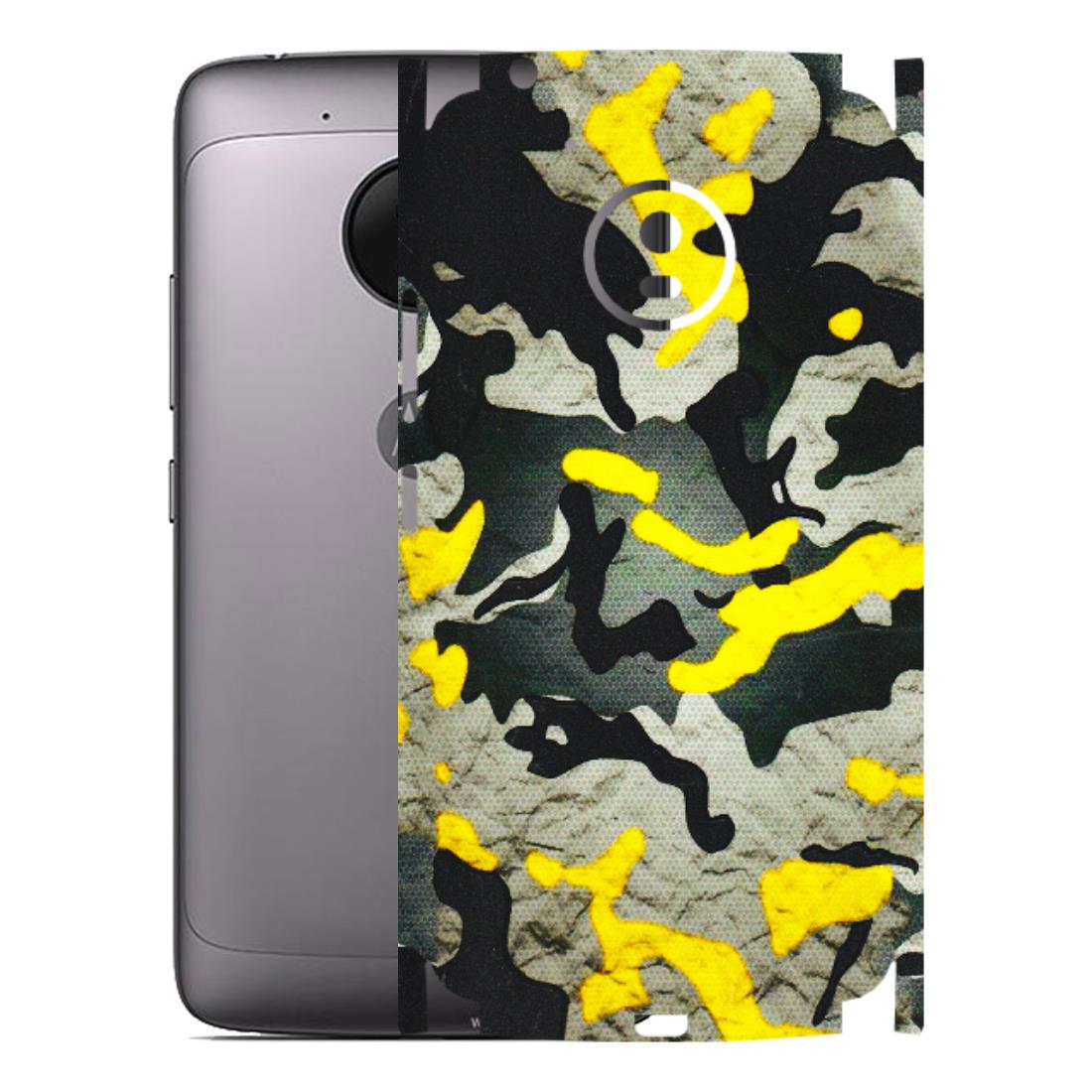 Motorola Phone Skins (All Models) - Yellow Camouflage - 3D Embossed Finish (L-61) Motorola Moto G5