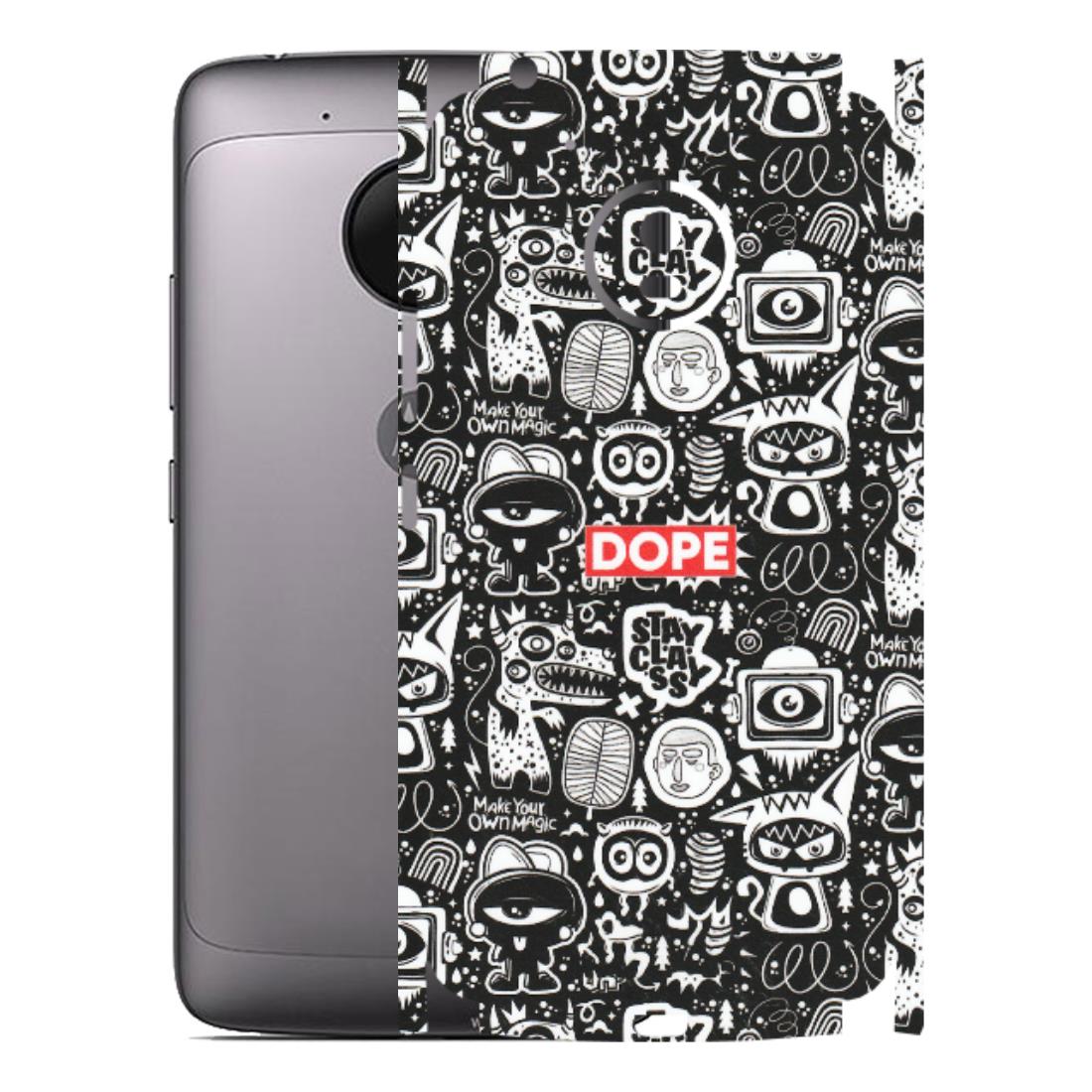 Motorola Phone Skins (All Models) - Dope Stay Classy Black Doodles - Matte Finish (M-126) Motorola Moto G5