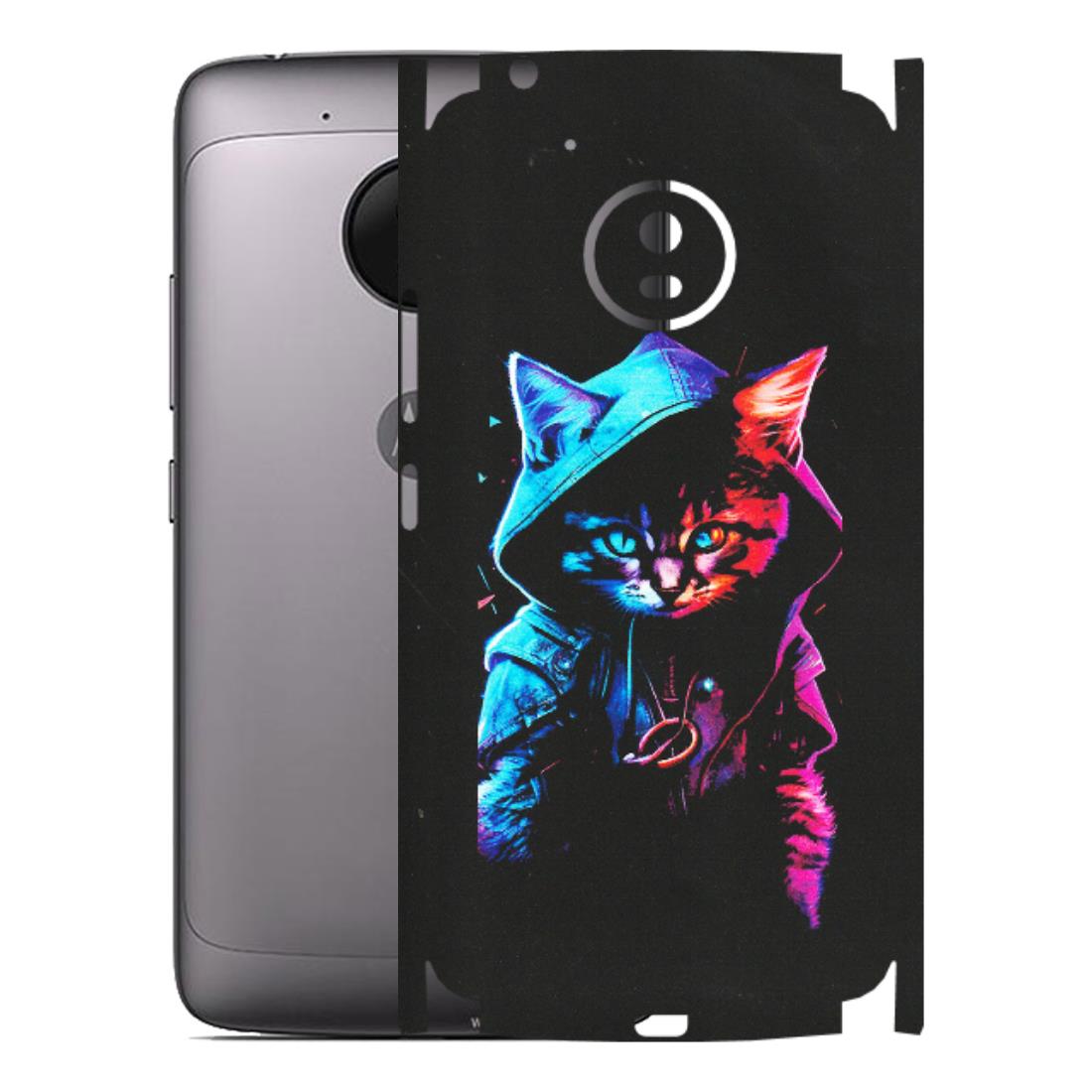 Motorola Phone Skins (All Models) - Cyberpunk Cat - Matte Finish (M-45) Motorola Moto G5