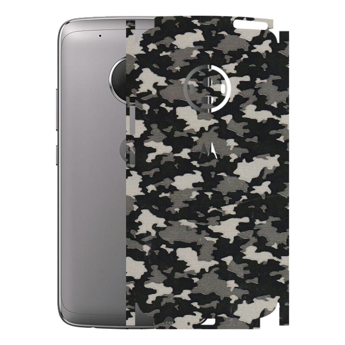 Motorola Phone Skins (All Models) - Black/Grey Camoflaunge - 3D Embossed Finish (L-142) Motorola Moto G5 Plus