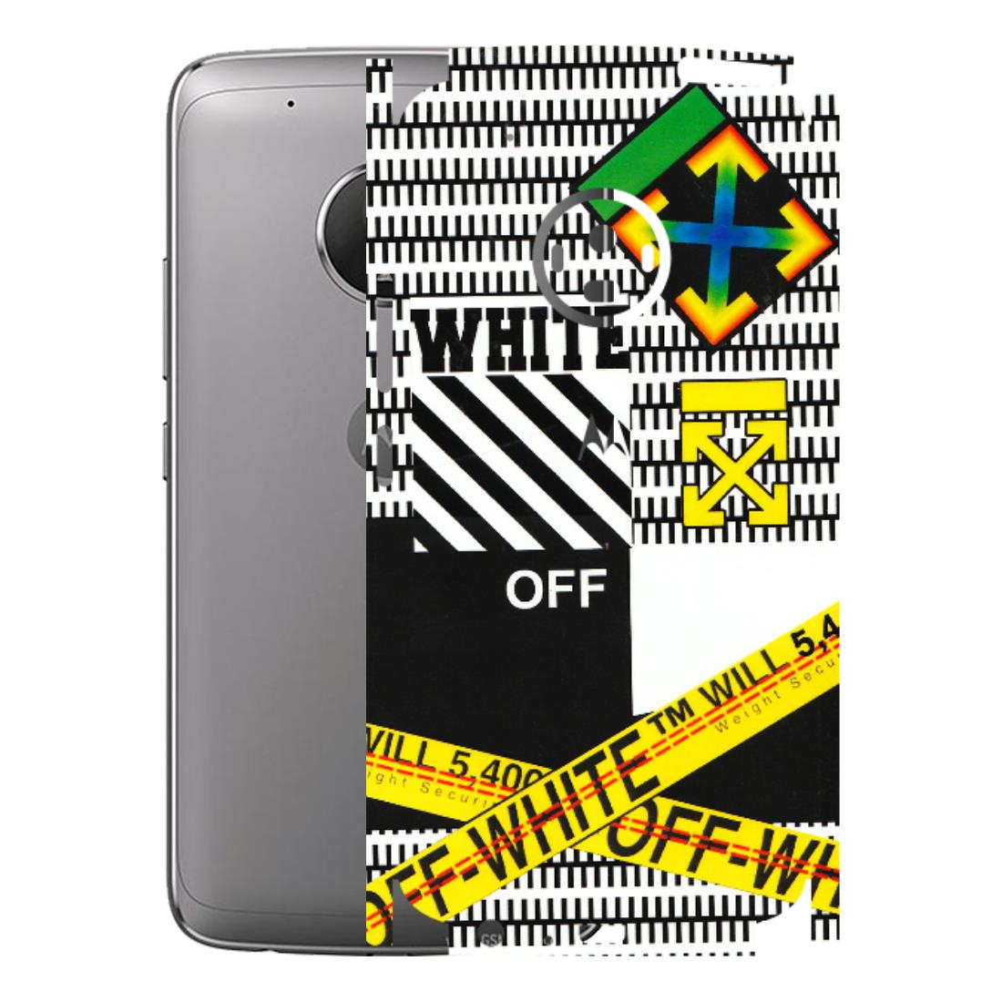Motorola Phone Skins (All Models) - White Off Abstract - 3D Embossed Finish (L-172) Motorola Moto G5 Plus