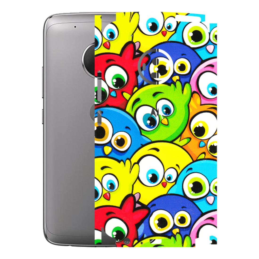 Motorola Phone Skins (All Models) - Cute Fluffy Birds - 3D Embossed Finish (L-213) Motorola Moto G5 Plus