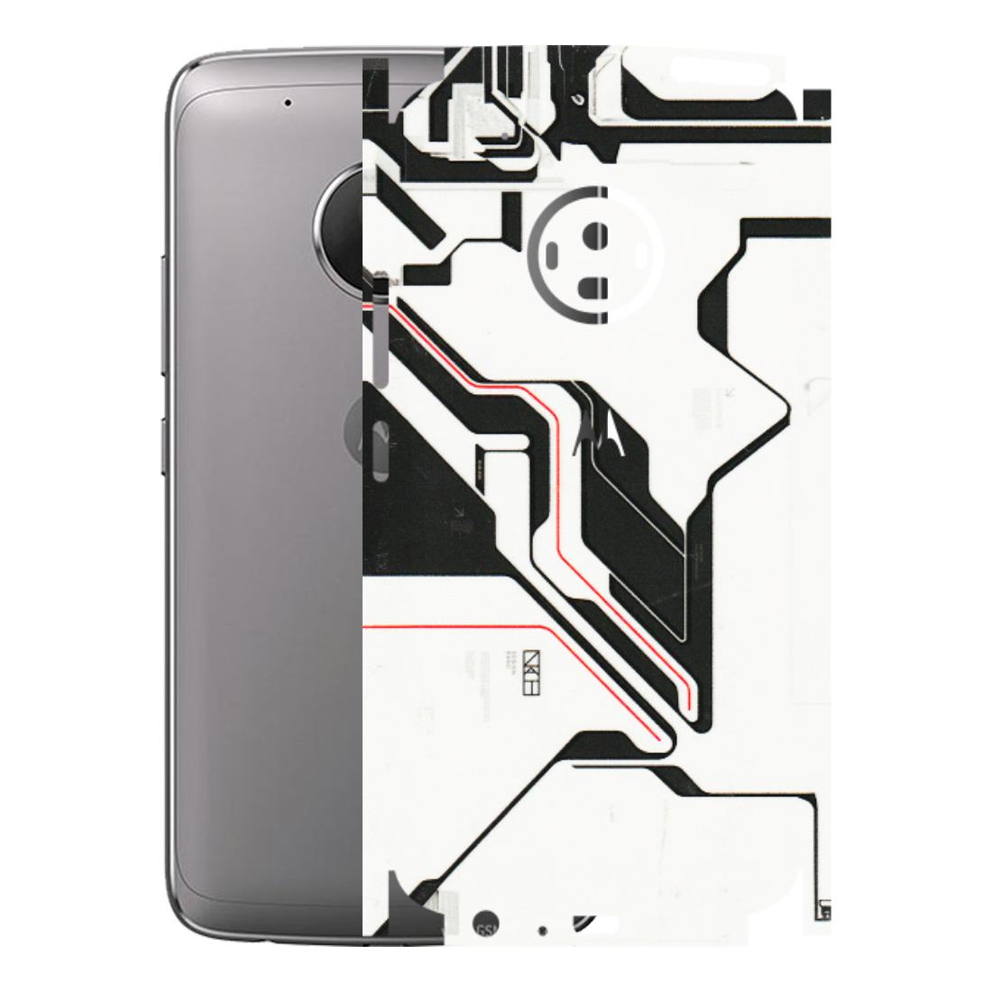Motorola Phone Skins (All Models) - White Techy Logo - 3D Embossed Finish (L-312) Motorola Moto G5 Plus