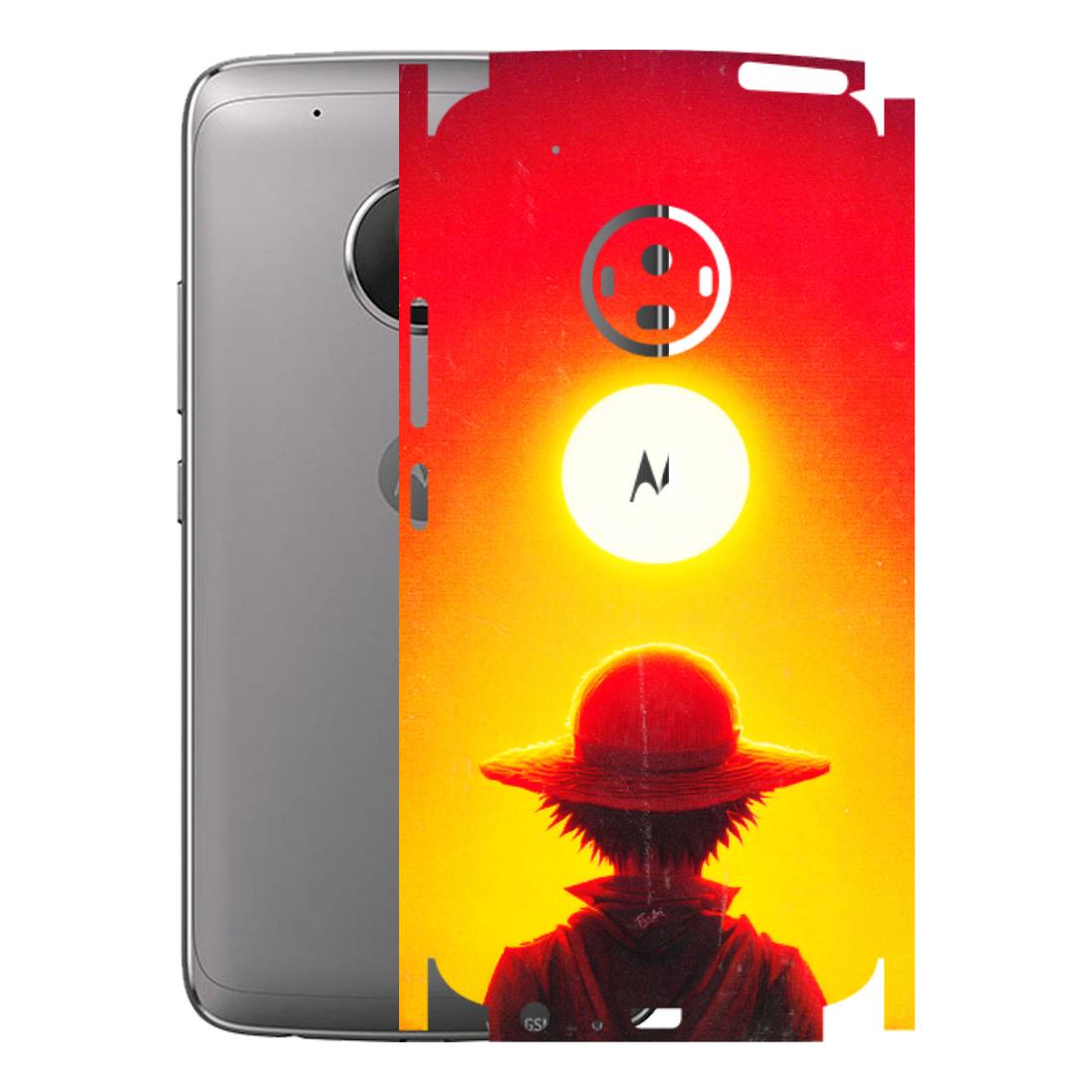 Motorola Phone Skins (All Models) - Cool Sunset With Monkey D.Luffy Anime - 3D Embossed Finish (L-329) Motorola Moto G5 Plus