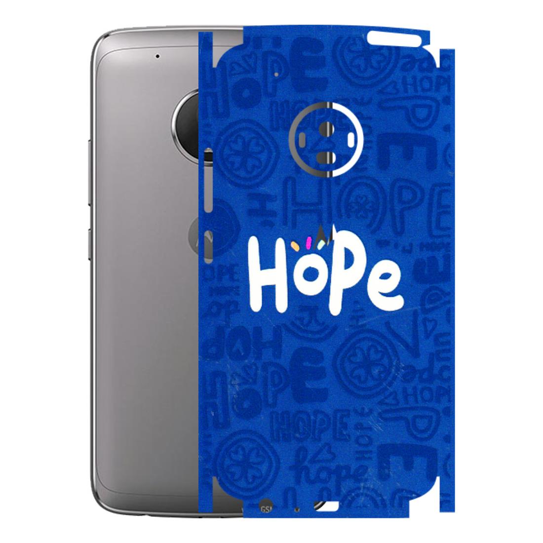 Motorola Phone Skins (All Models) - Hope Doodles Blue - 3D Embossed Finish (L-43) Motorola Moto G5 Plus