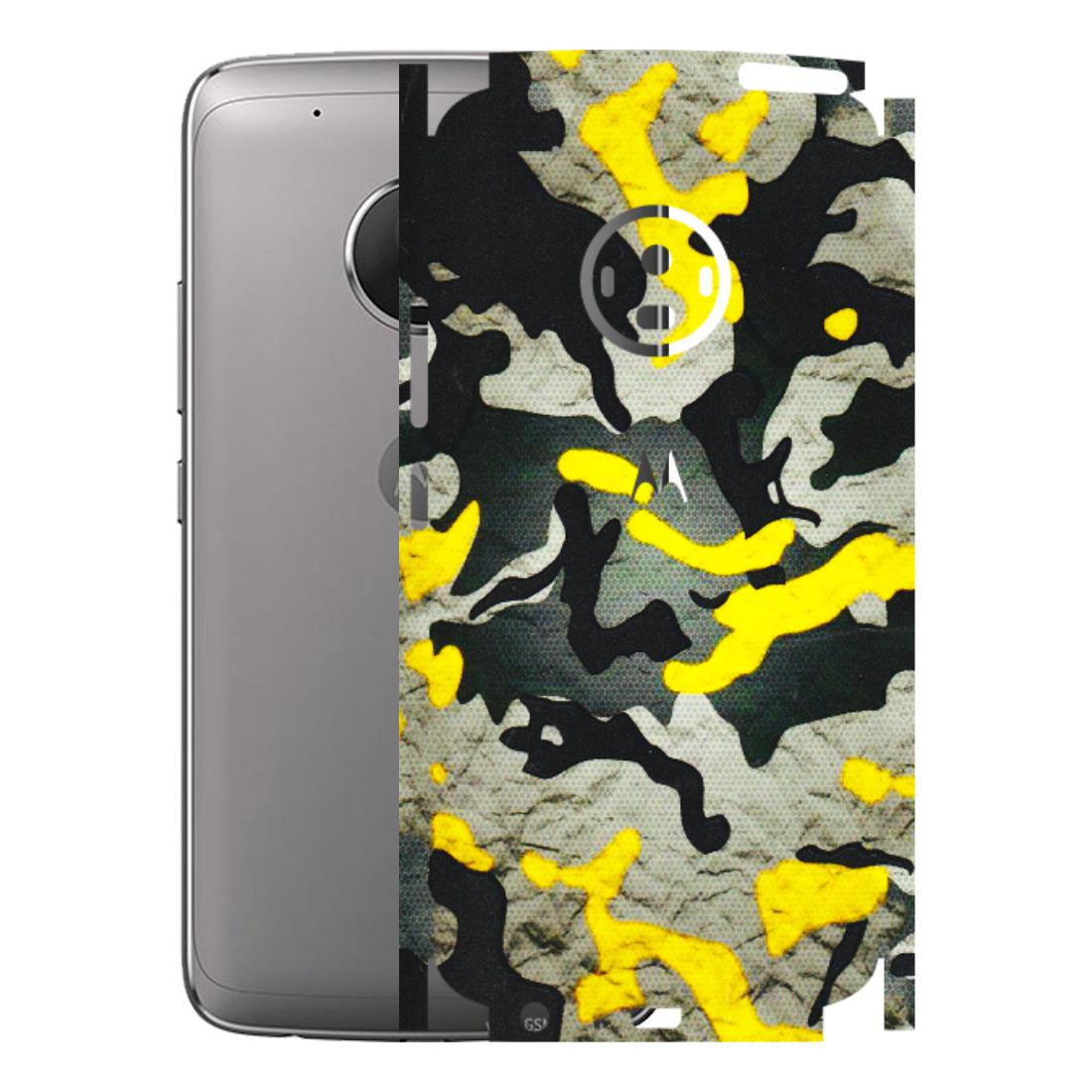Motorola Phone Skins (All Models) - Yellow Camouflage - 3D Embossed Finish (L-61) Motorola Moto G5 Plus