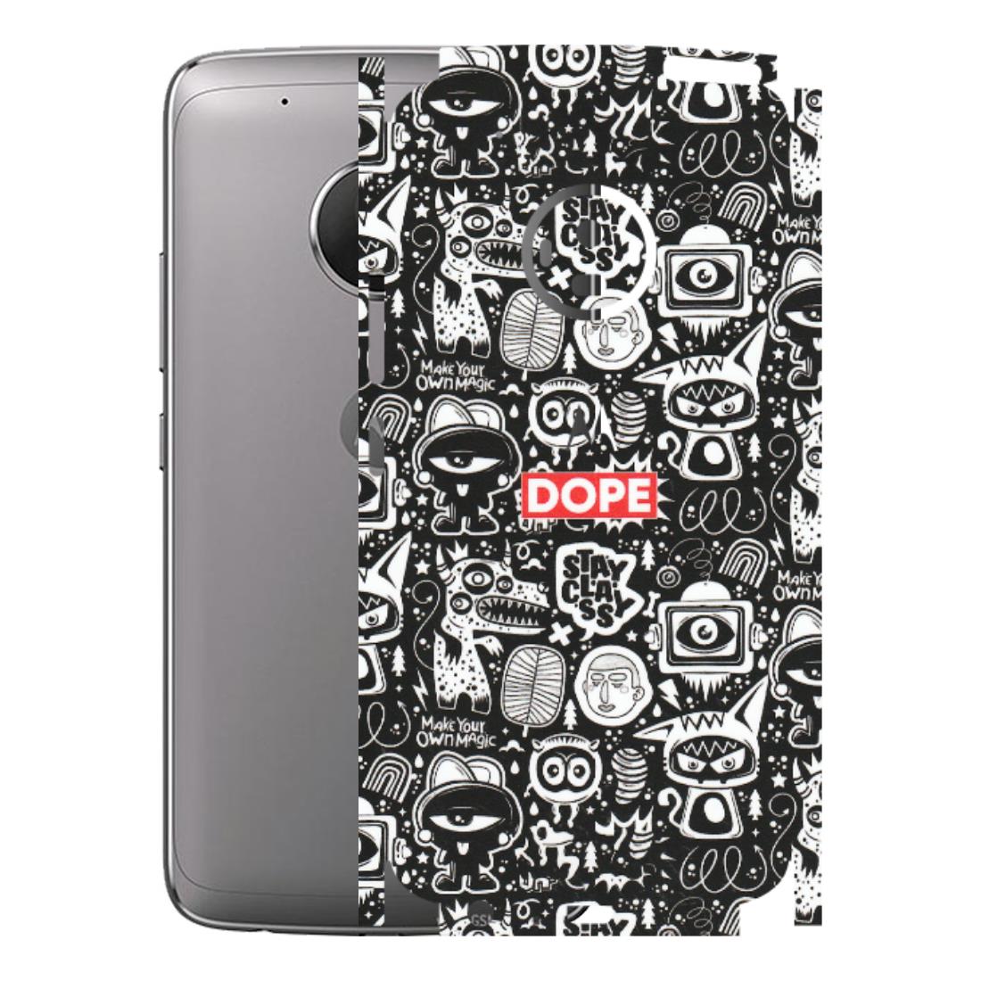 Motorola Phone Skins (All Models) - Dope Stay Classy Black Doodles - Matte Finish (M-126) Motorola Moto G5 Plus