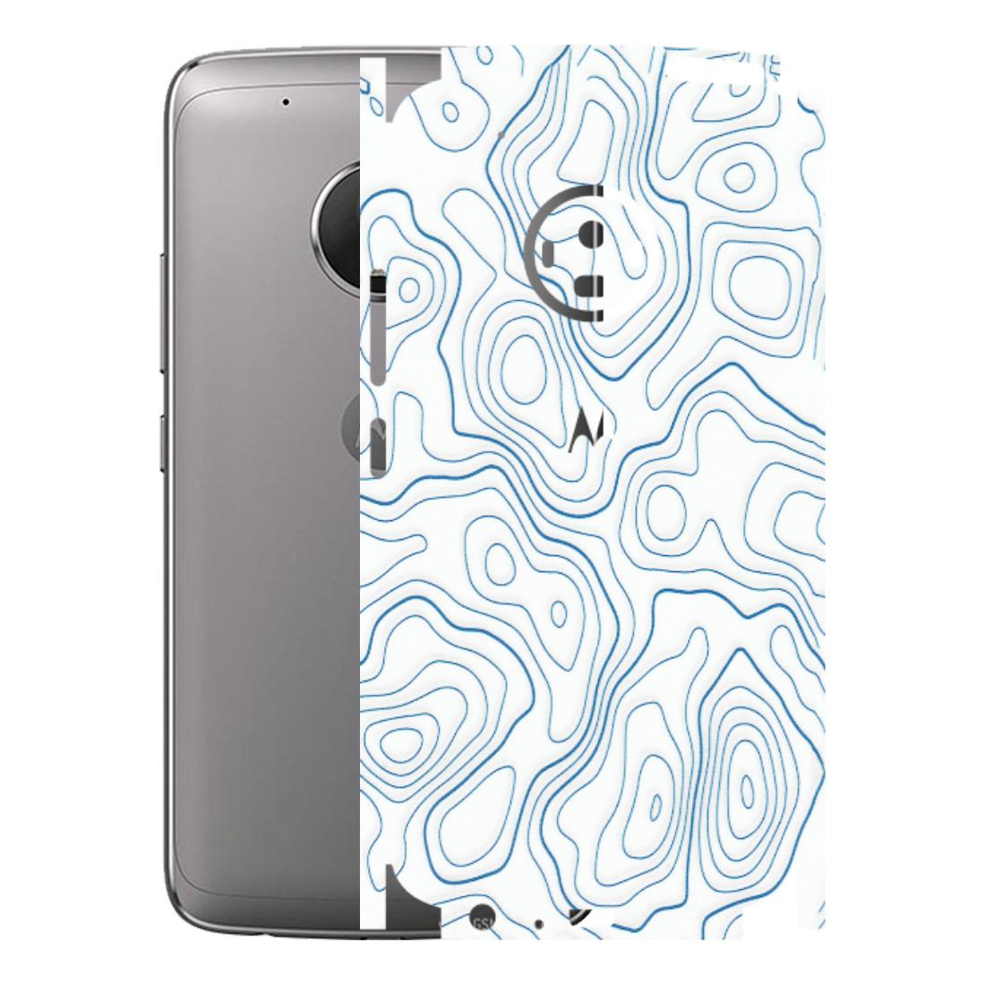 Motorola Phone Skins (All Models) - Blue And White Swirls - Matte Finish (M-139) Motorola Moto G5 Plus