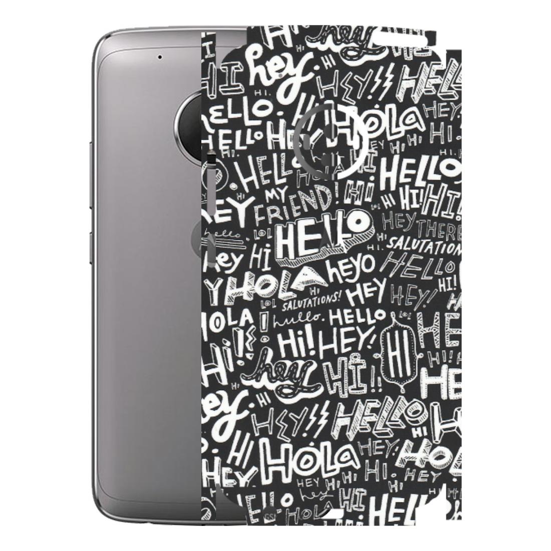 Motorola Phone Skins (All Models) - Hi Hello Doodles - Matte Finish (M-25) Motorola Moto G5 Plus