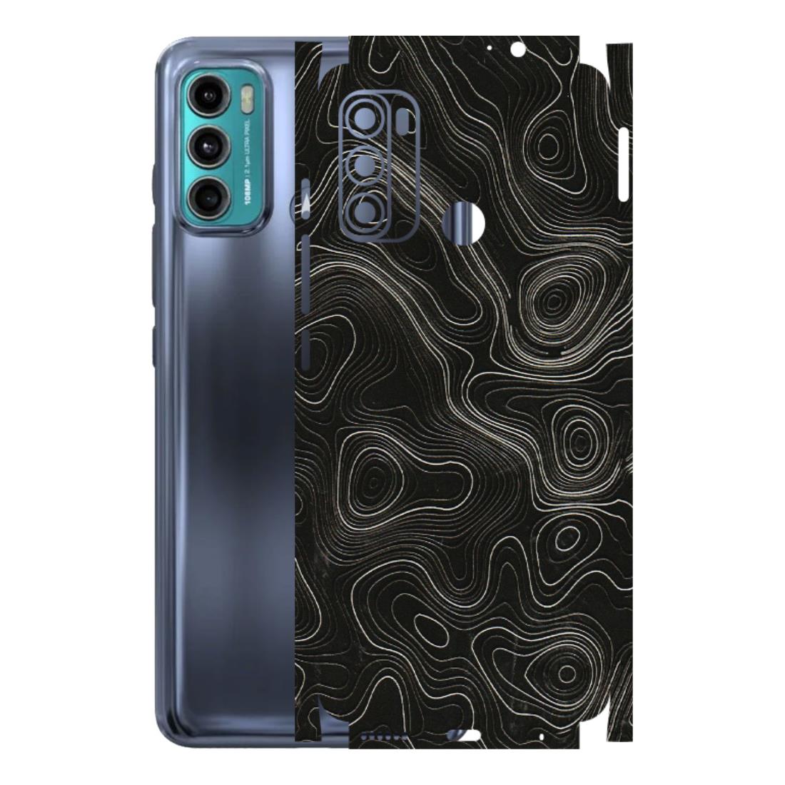 Motorola Phone Skins (All Models) - Black Swirl - 3D Embossed Finish (L-196) Motorola Moto G60