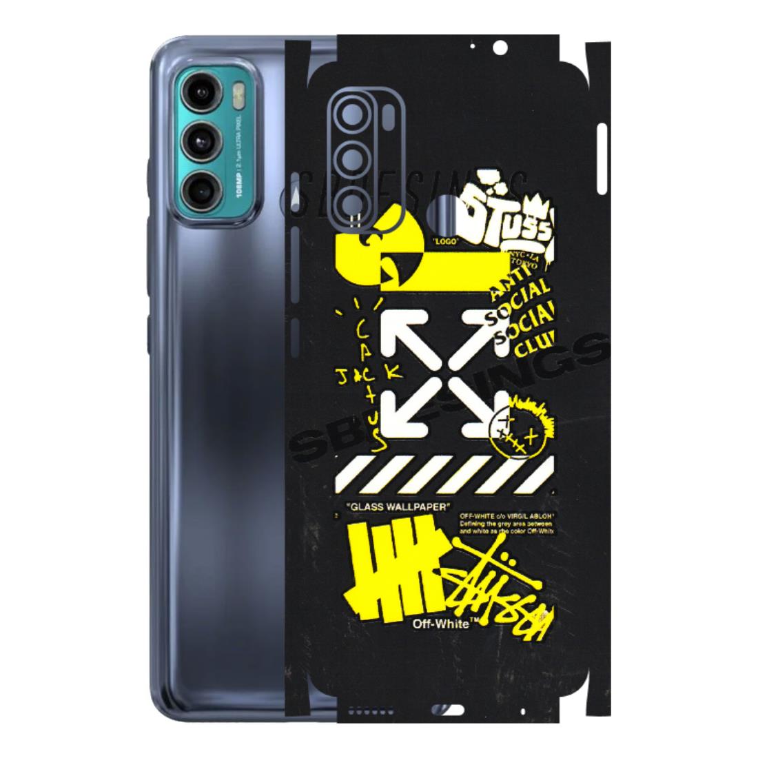 Motorola Phone Skins (All Models) - Anti Social Graffiti - 3D Embossed Finish (L-198) Motorola Moto G60