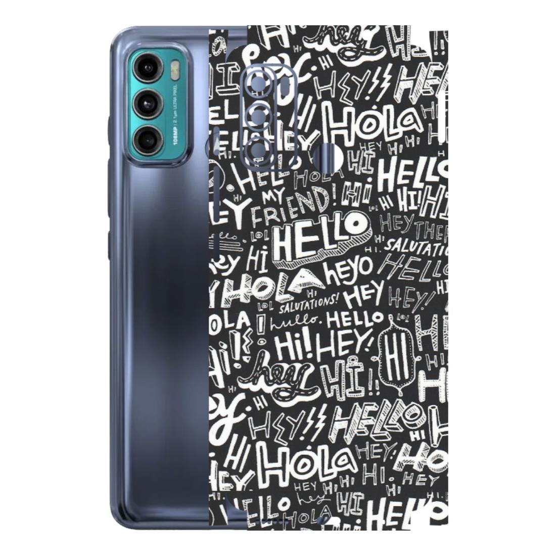 Motorola Phone Skins (All Models) - Hi Hello Doodles - Matte Finish (M-25) Motorola Moto G60