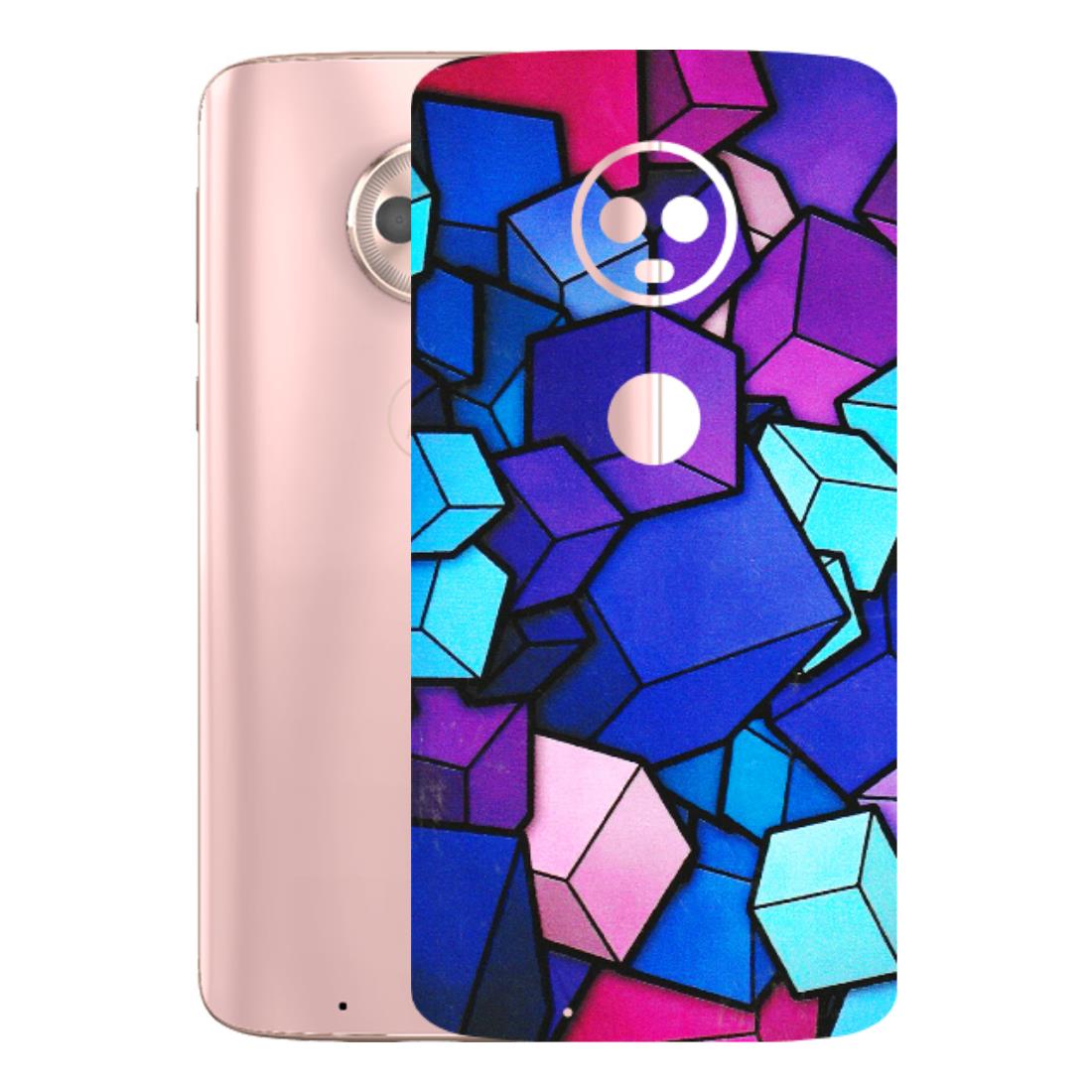Motorola Phone Skins (All Models) - Cube Doodle - 3D Embossed Finish (L-141) Motorola Moto G6