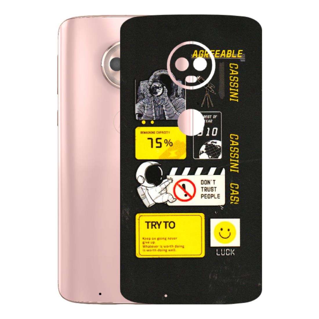 Motorola Phone Skins (All Models) - Black Cassini - 3D Embossed Finish (L-161) Motorola Moto G6