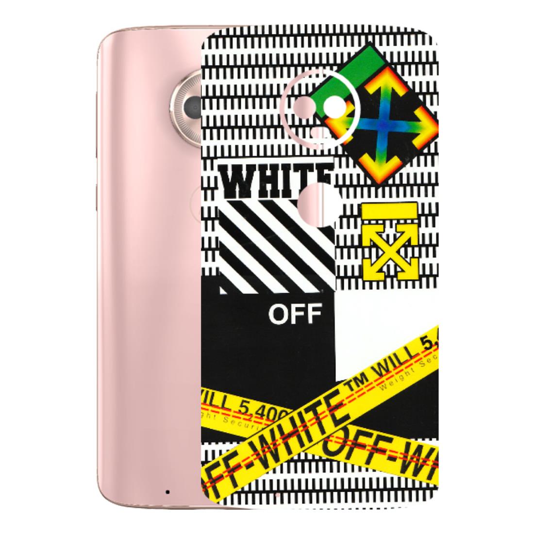 Motorola Phone Skins (All Models) - White Off Abstract - 3D Embossed Finish (L-172) Motorola Moto G6