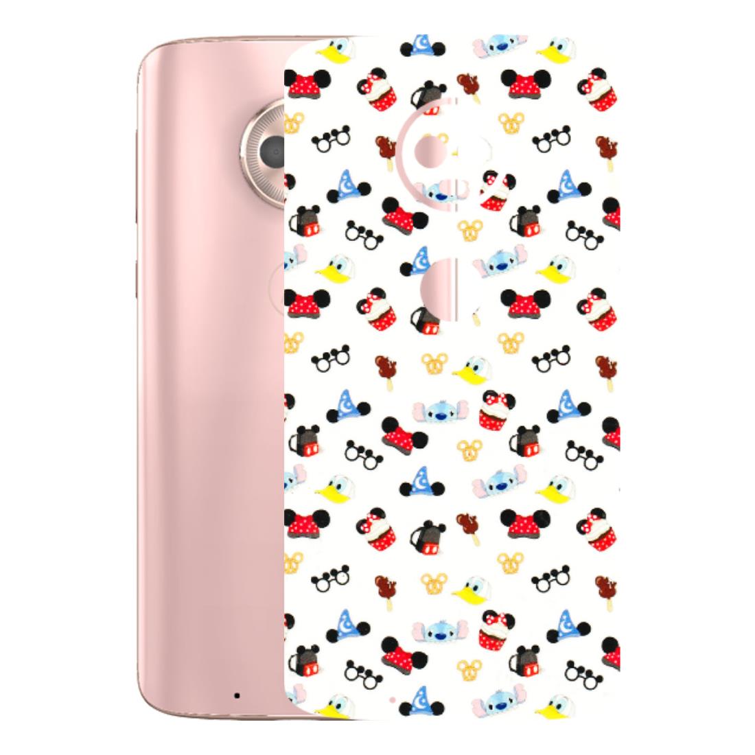 Motorola Phone Skins (All Models) - Minnie Mouse & Donald Doodles s - 3D Embossed Finish (L-194) Motorola Moto G6