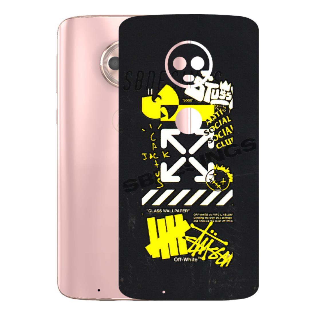 Motorola Phone Skins (All Models) - Anti Social Graffiti - 3D Embossed Finish (L-198) Motorola Moto G6
