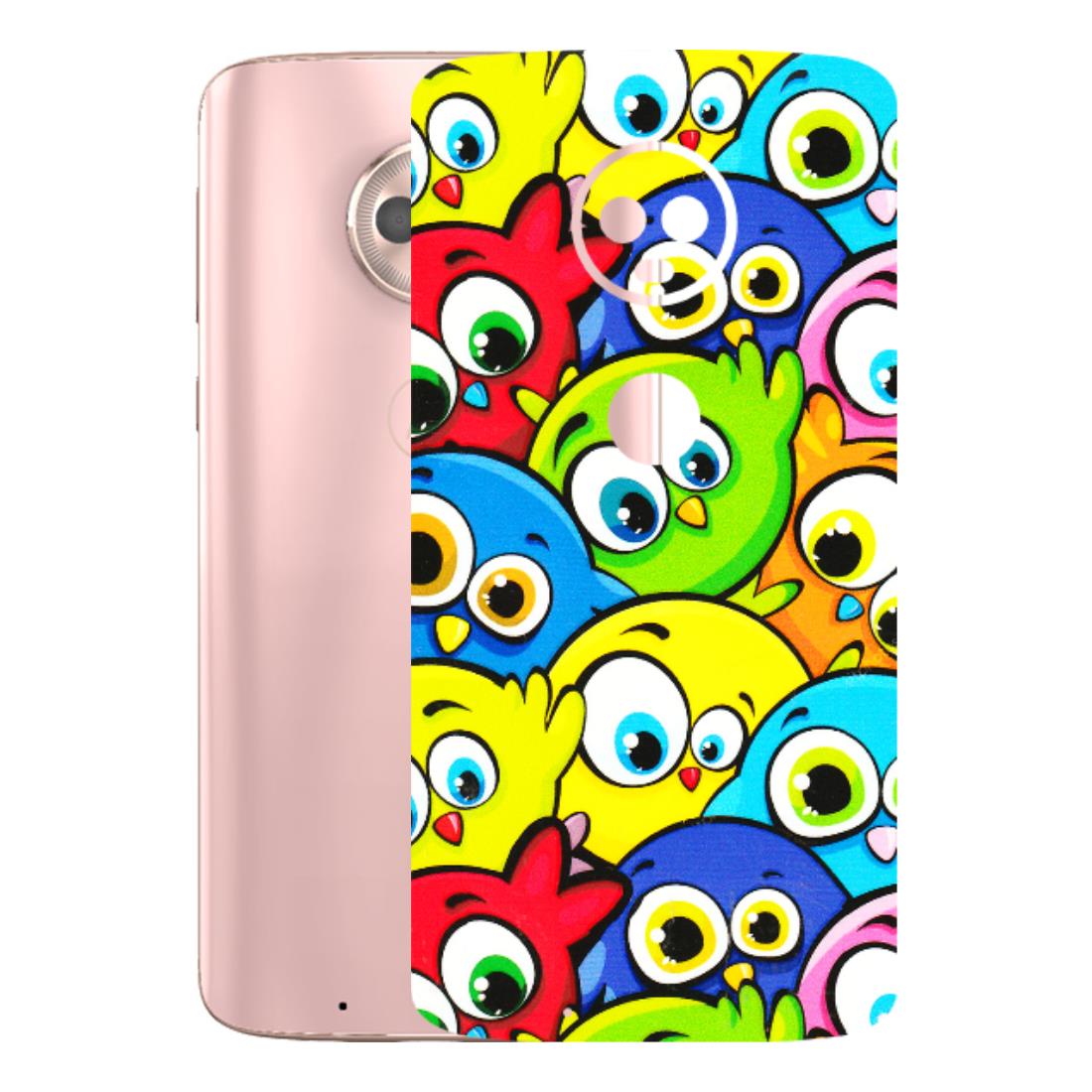Motorola Phone Skins (All Models) - Cute Fluffy Birds - 3D Embossed Finish (L-213) Motorola Moto G6