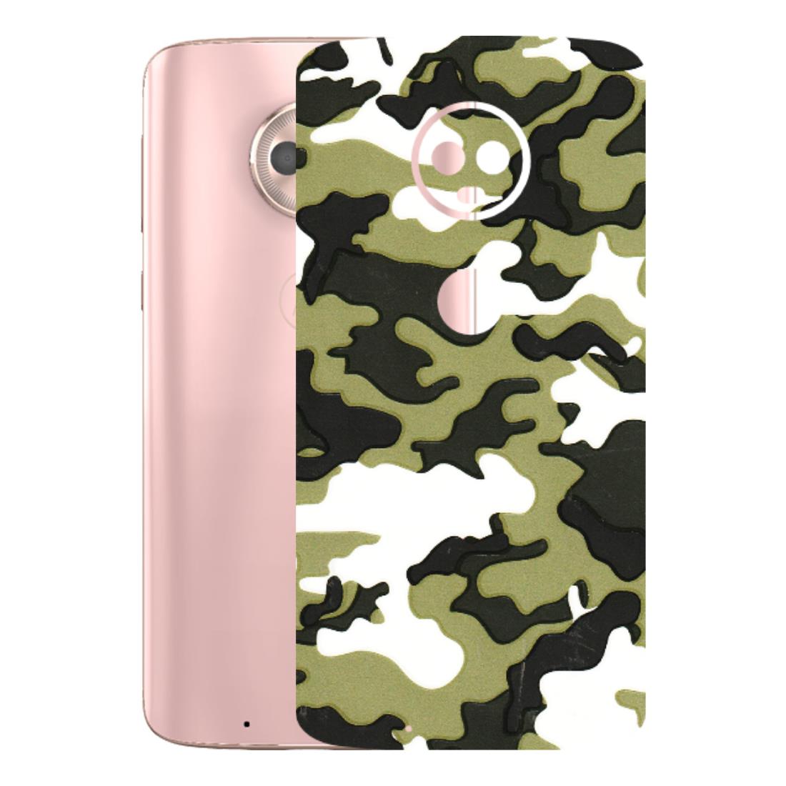 Motorola Phone Skins (All Models) - Camouflages White And Green - 3D Embossed Finish (L-243) Motorola Moto G6